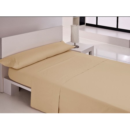 JUEGO SABANAS MOSTAZA MICROFIBRA
